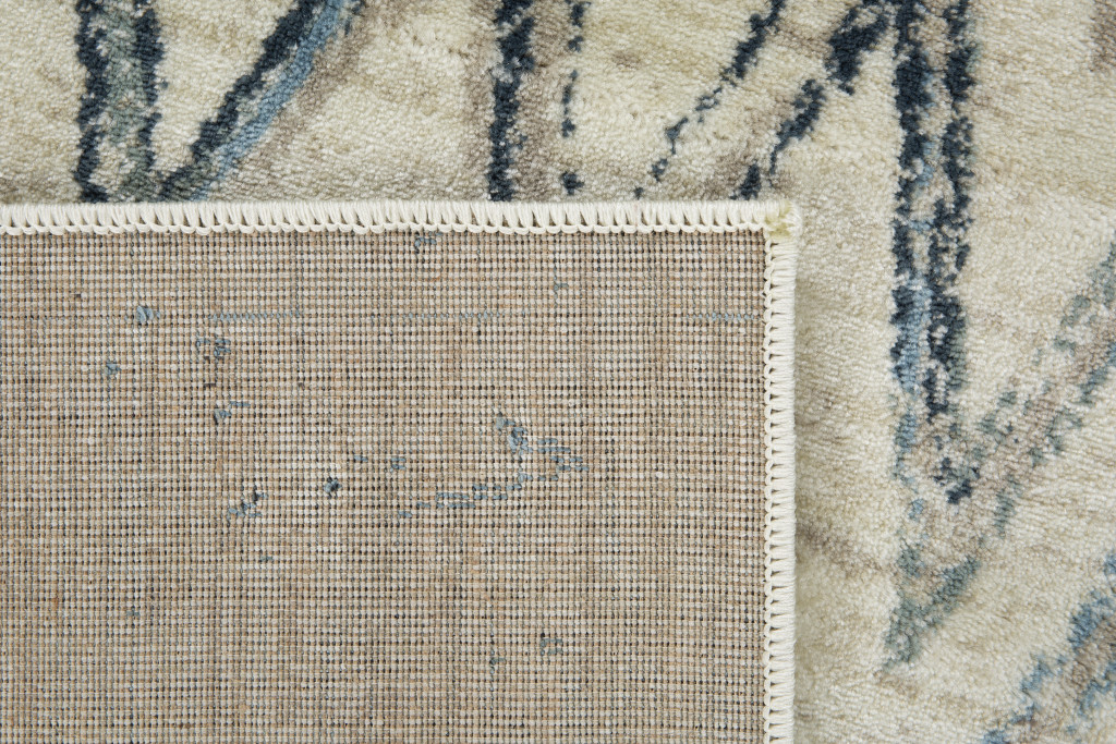 8" X 11" Ivory Chevron Area Rug