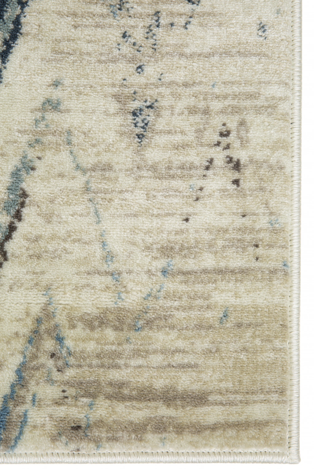 8" X 11" Ivory Chevron Area Rug