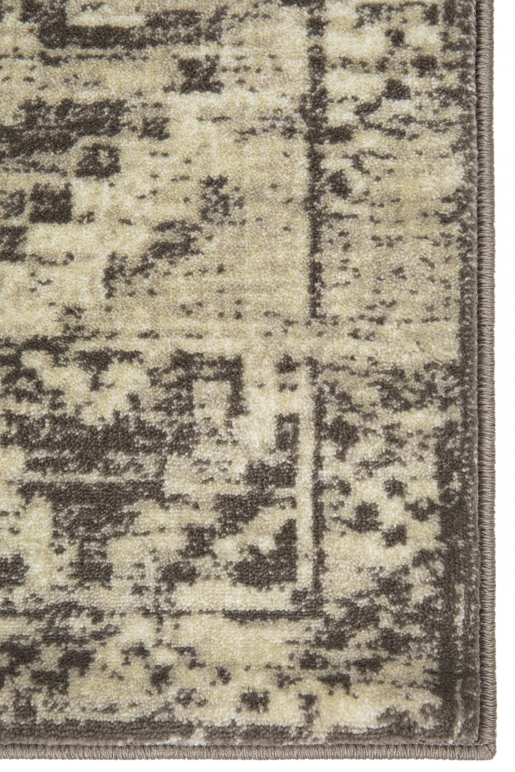 3" X 5" Gray Abstract Area Rug