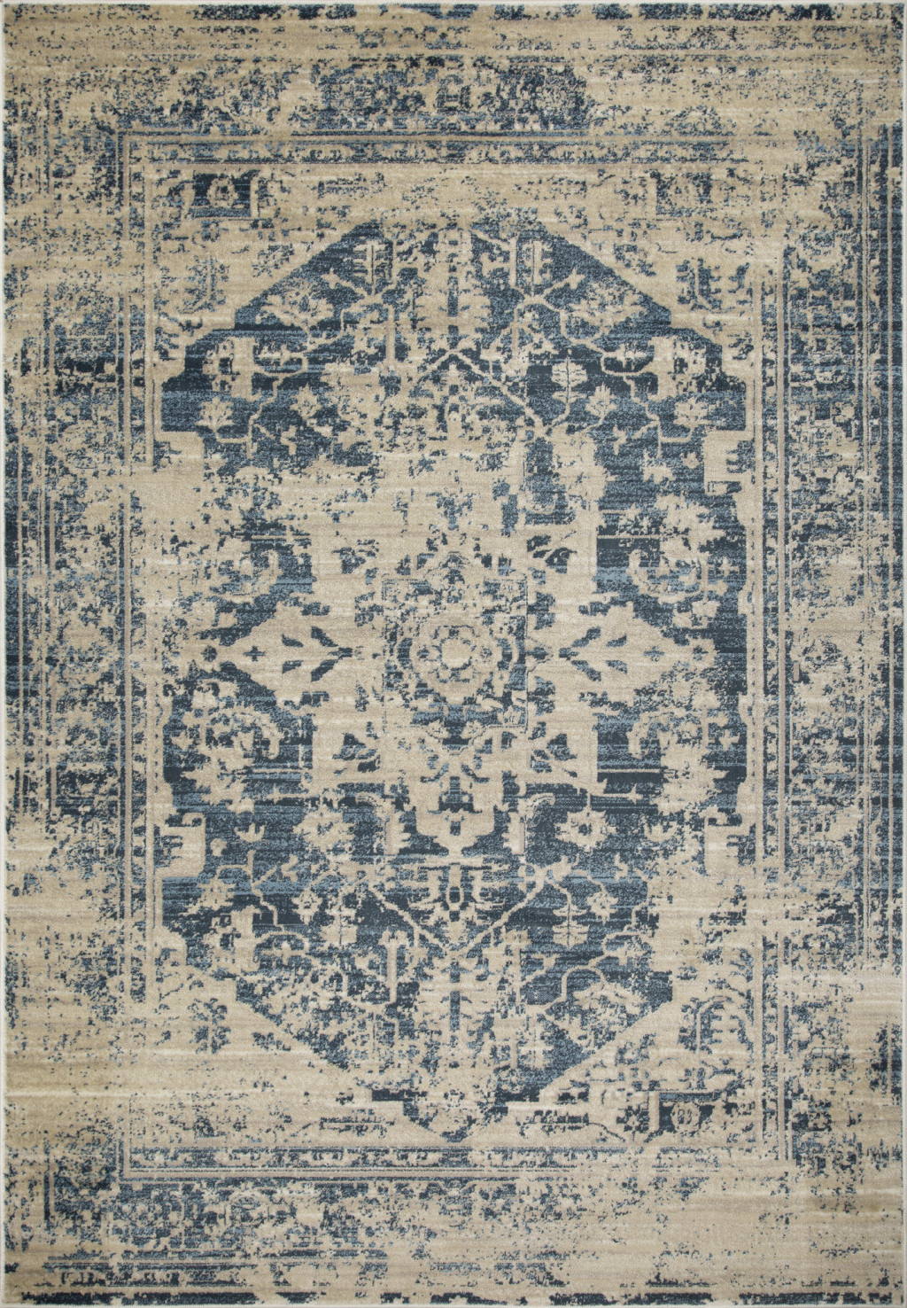 8" X 11" Ivory Oriental Area Rug