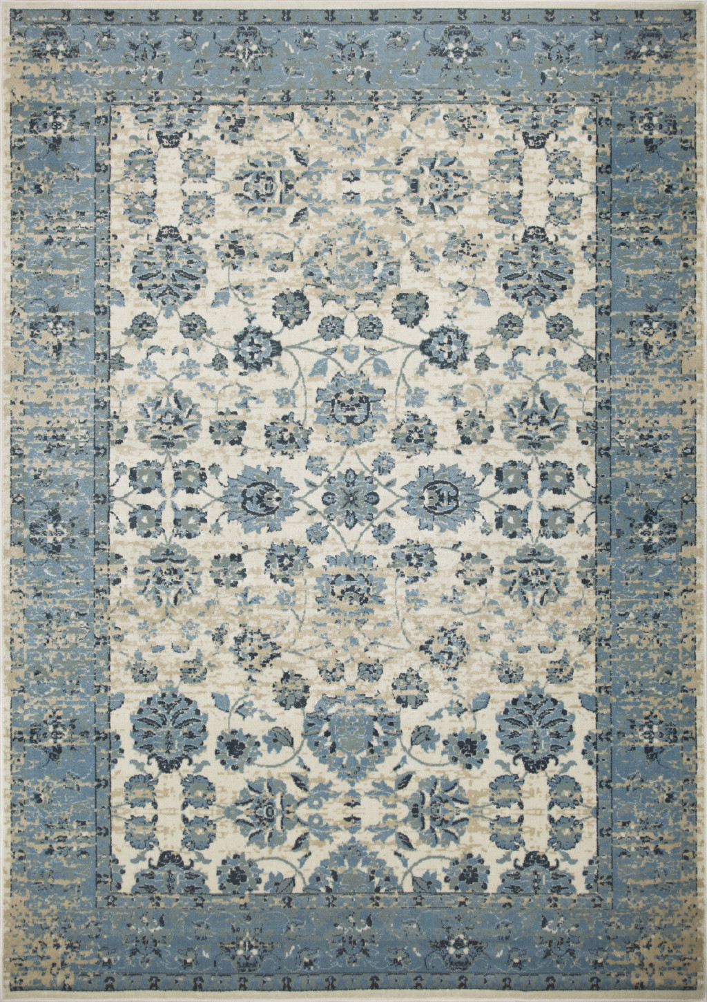 5" X 8" Ivory Oriental Area Rug
