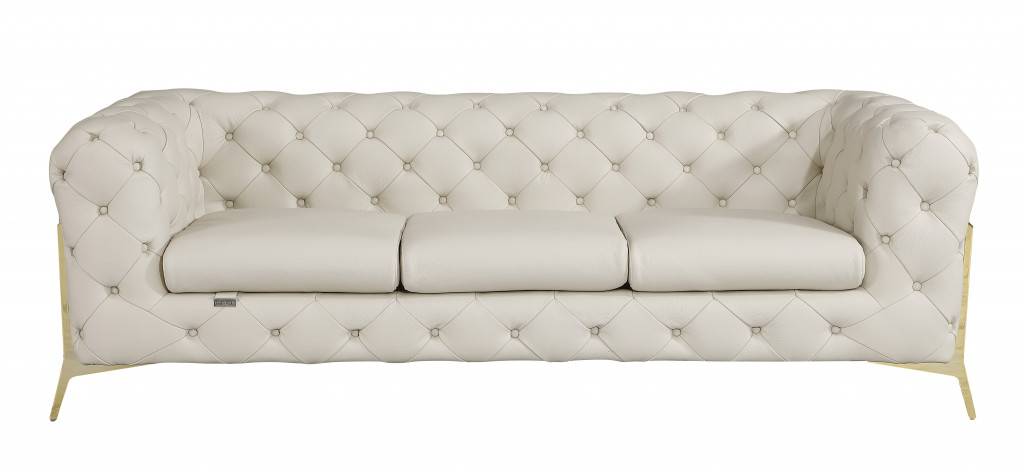93" Beige And Gold Sofa-476528-1