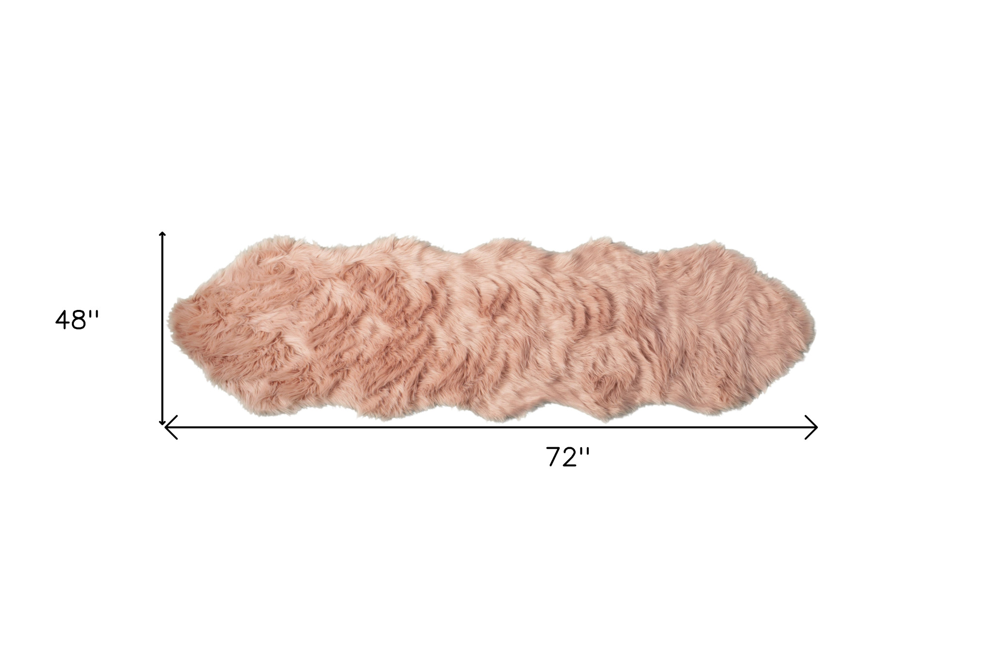 4" X 6" Grey Faux Fur Washable Non Skid Area Rug