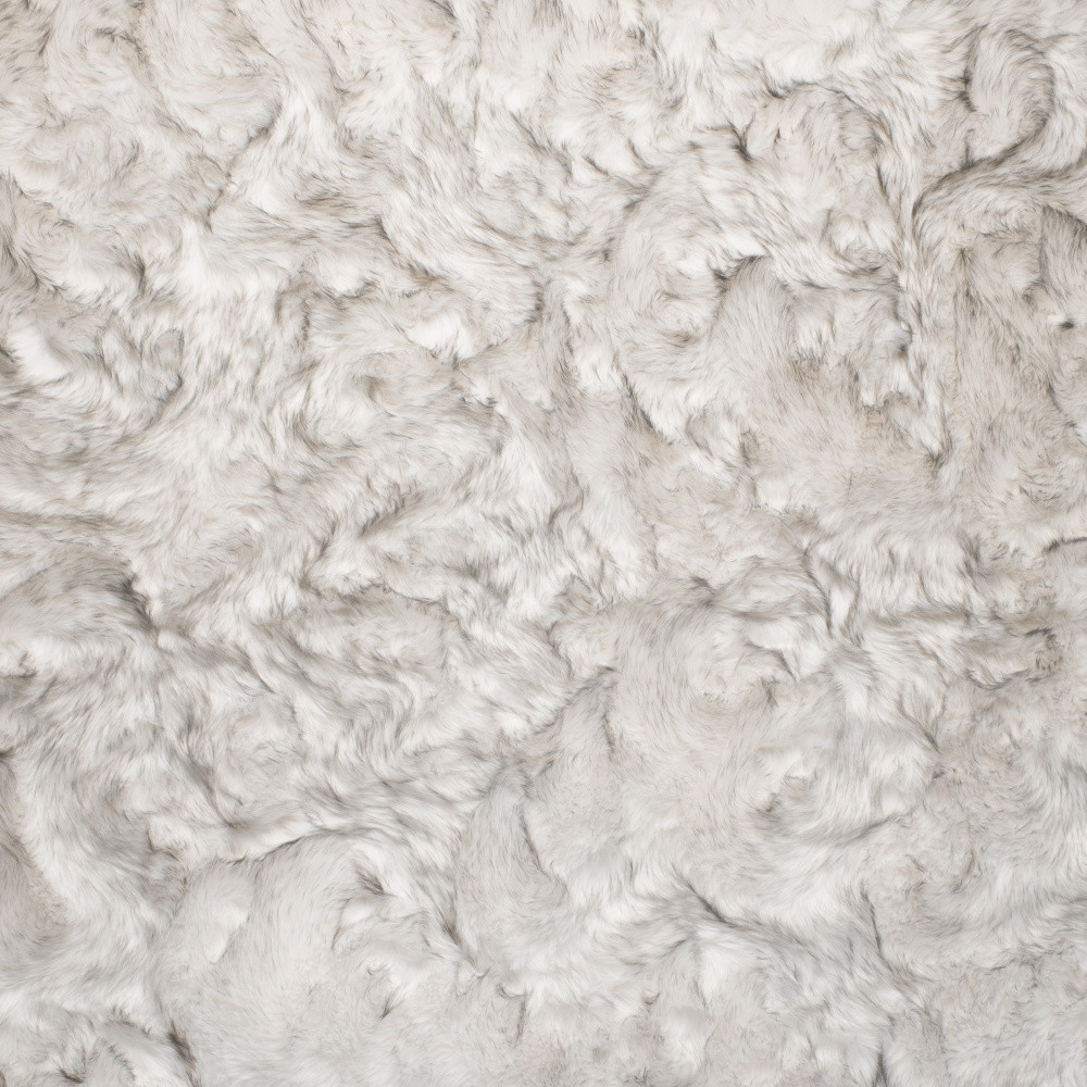 6" X 6" Ombre Grey Faux Fur Washable Non Skid Area Rug