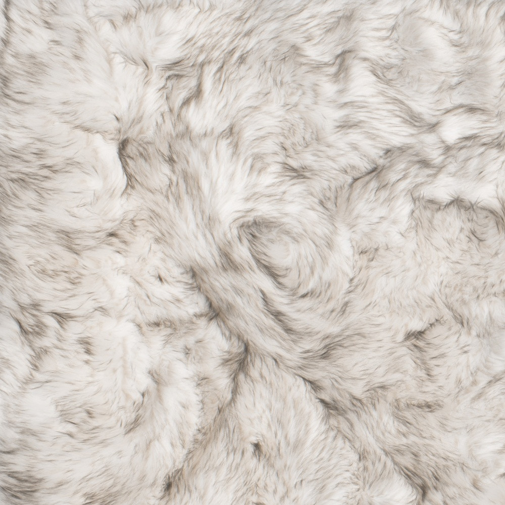 3" X 5" Chocolate Faux Fur Ombre Non Skid Area Rug