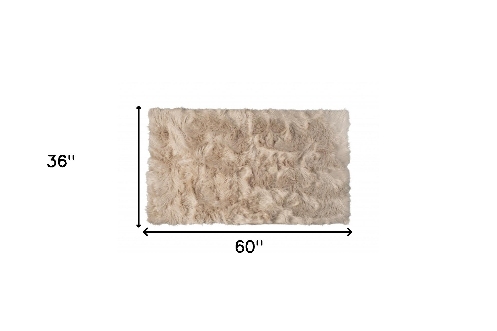 3" X 5" Taupe Non Skid Area Rug