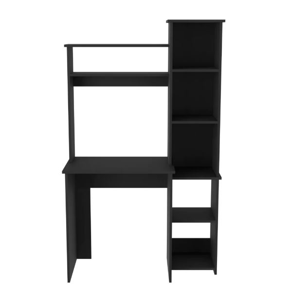 Modern Black  Office Desk With Storage Cabinet