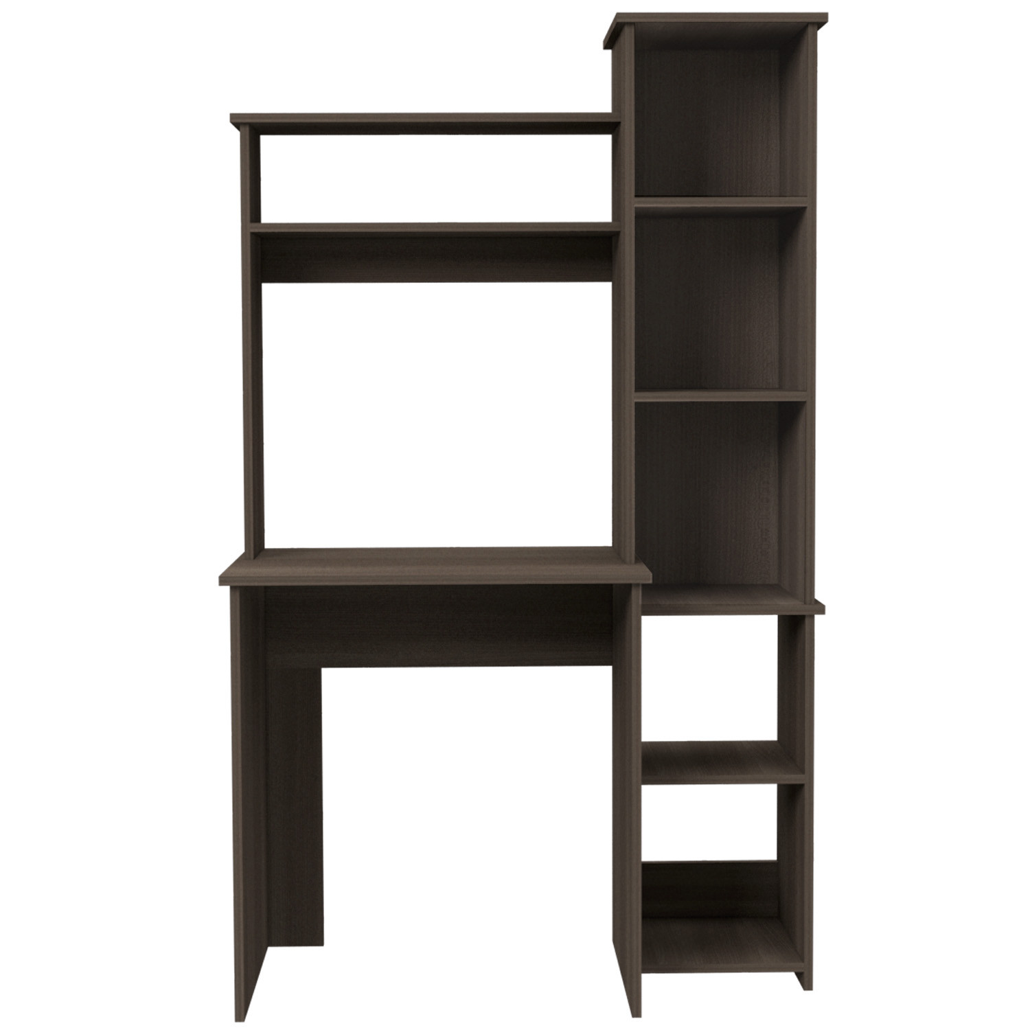 Modern Smokey Oak  Office Desk With Storage Cabinet