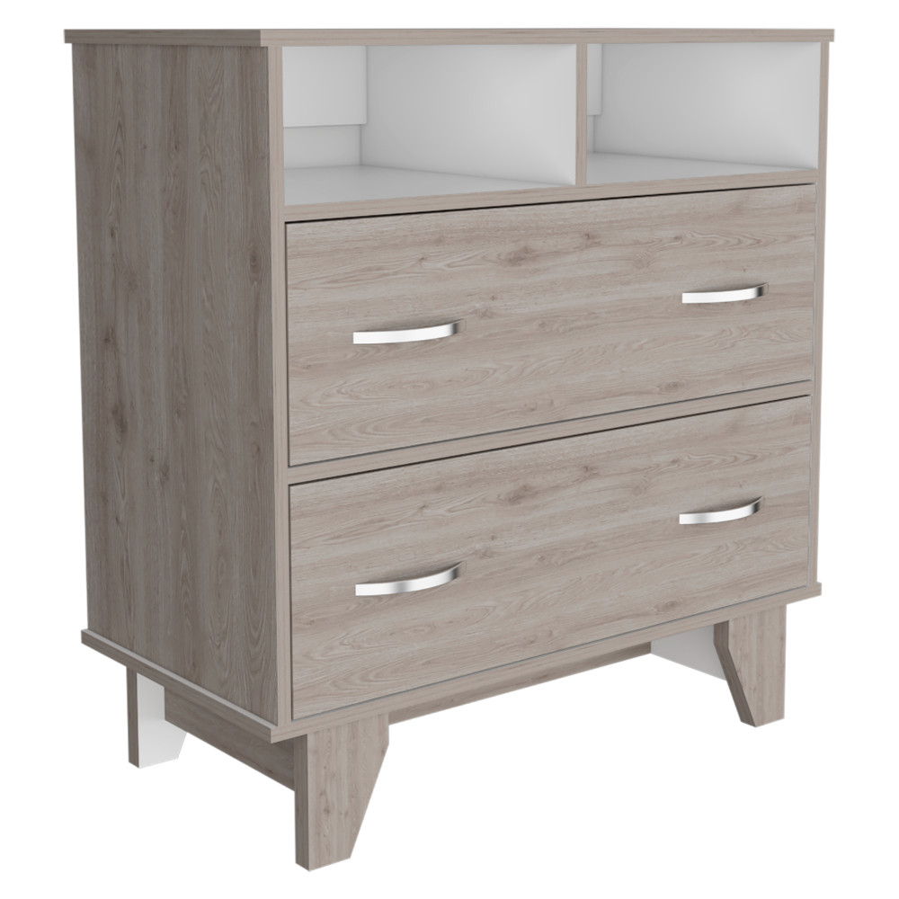 32" Light Grey Manufactured Wood Two Drawer Dresser-478407-1