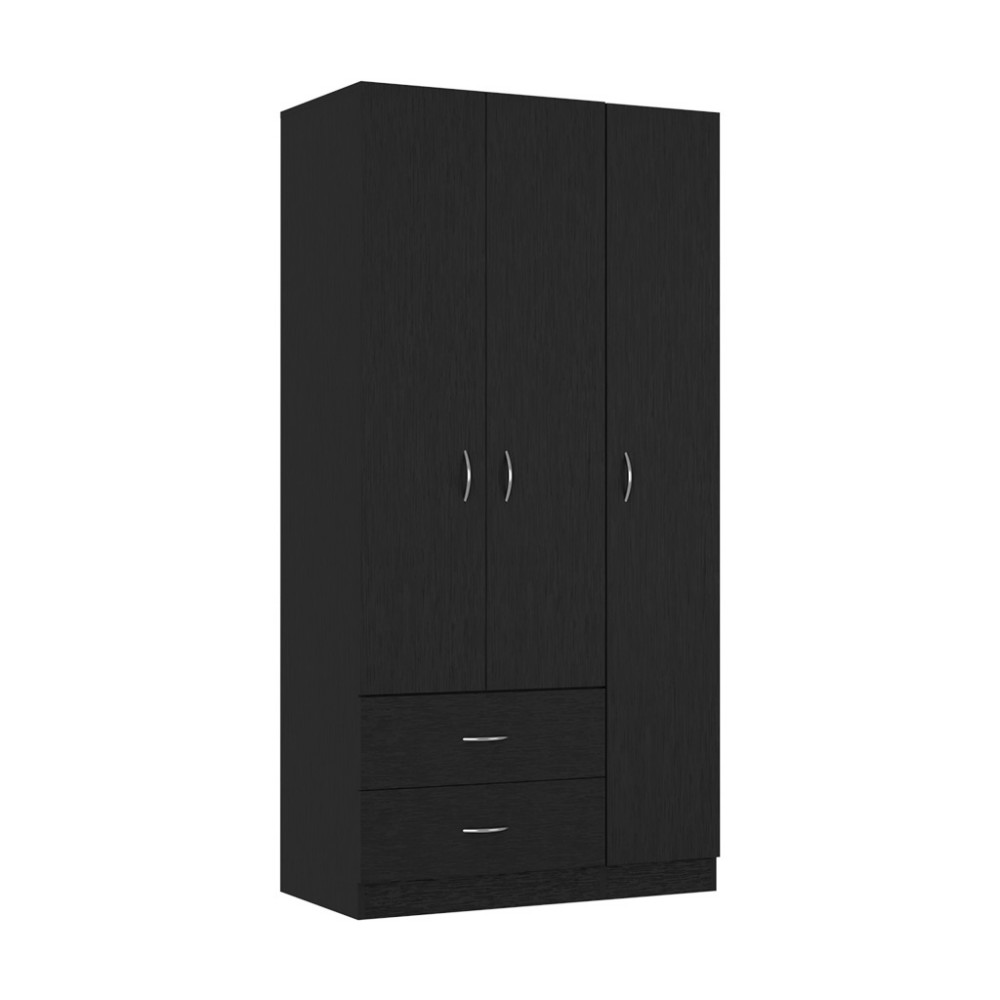 71" Black Manufactured Wood Two Drawer Combo Dresser-478412-1