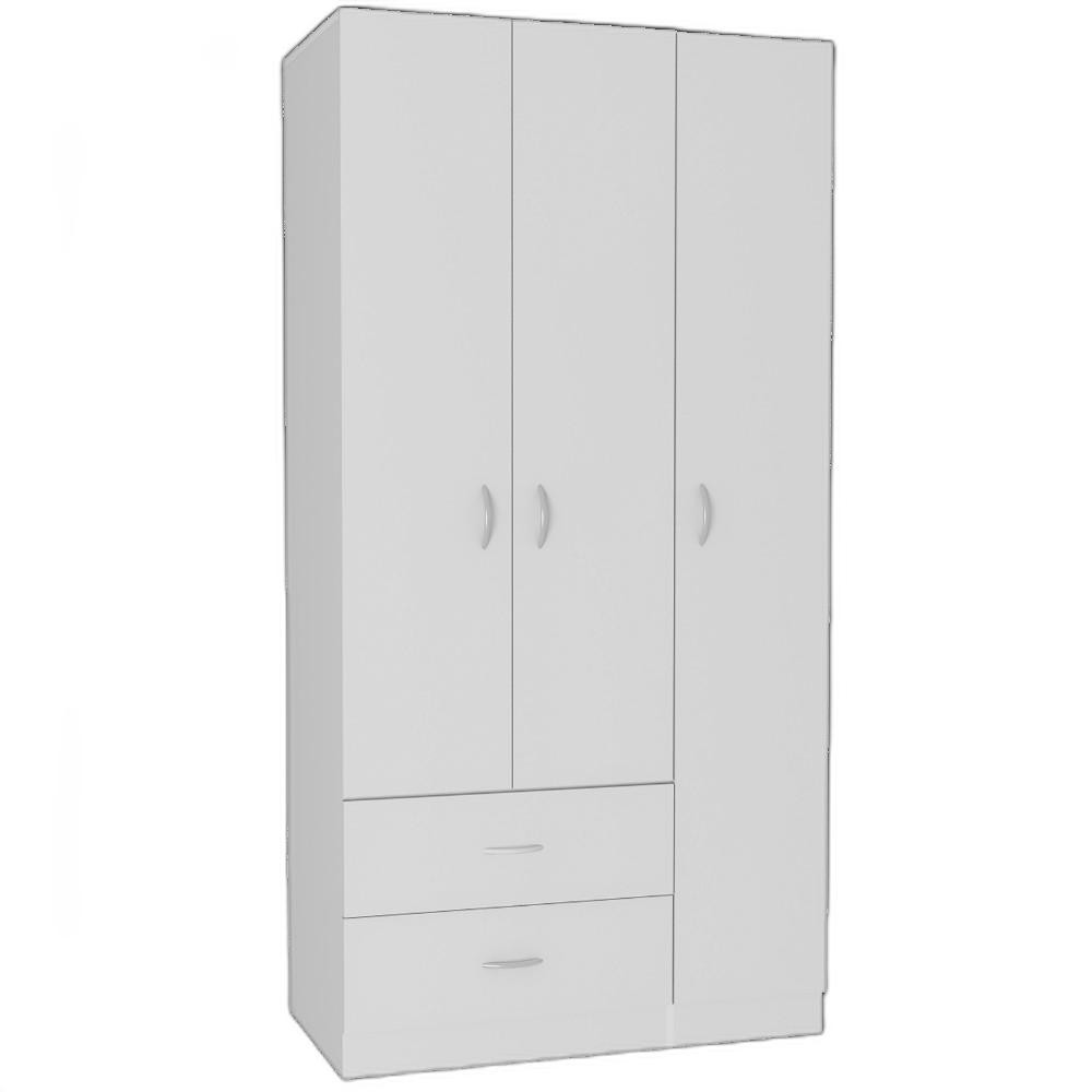 71" White Manufactured Wood Two Drawer Combo Dresser-478413-1