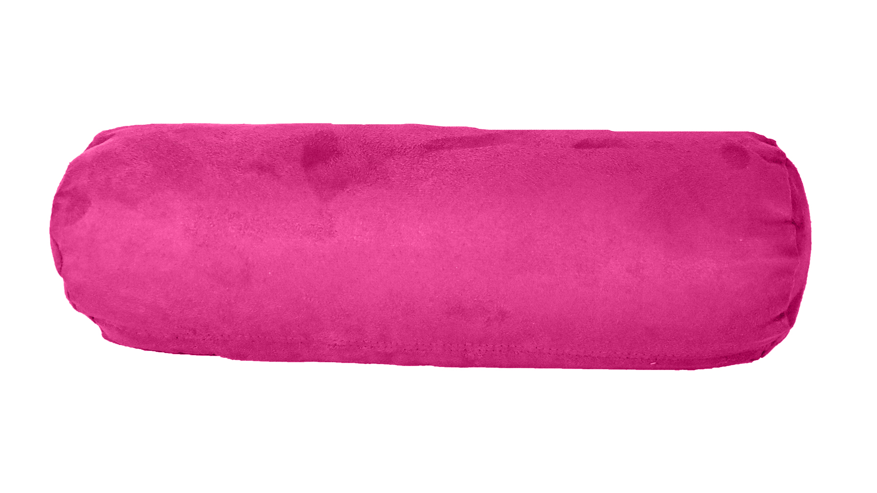 8"" X 20"" Fuchsia Bolster Zippered Microsuede Solid Color Bolster Pillow