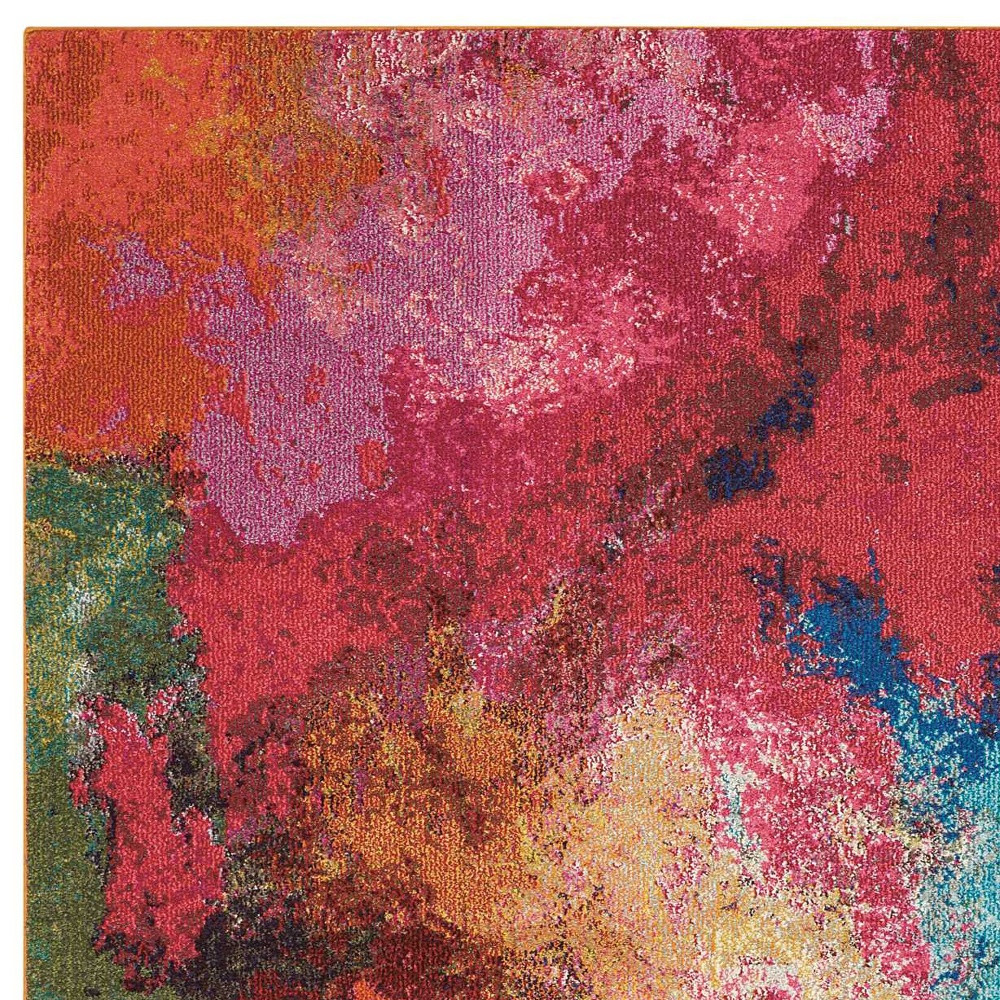 4" X 6" Palette Abstract Power Loom Non Skid Area Rug