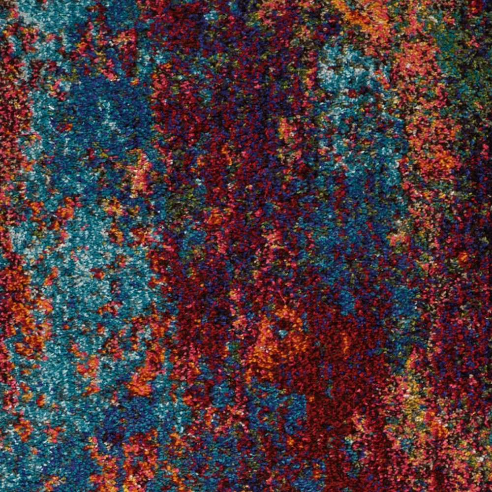 2" X 6" Atlantic Abstract Power Loom Non Skid Runner Rug