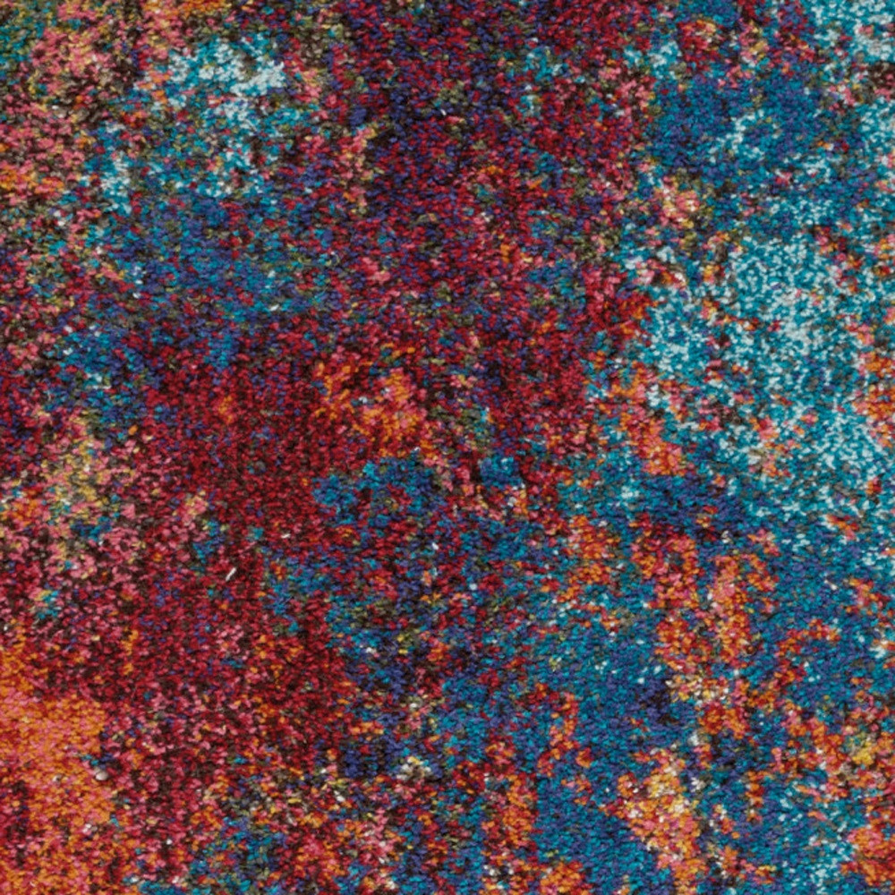 2" X 4" Atlantic Abstract Power Loom Non Skid Area Rug