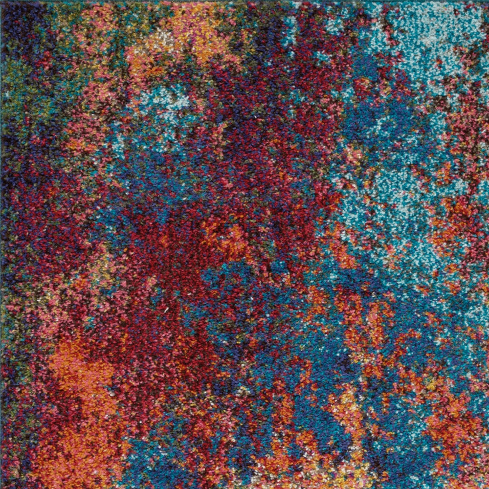 2" X 4" Atlantic Abstract Power Loom Non Skid Area Rug