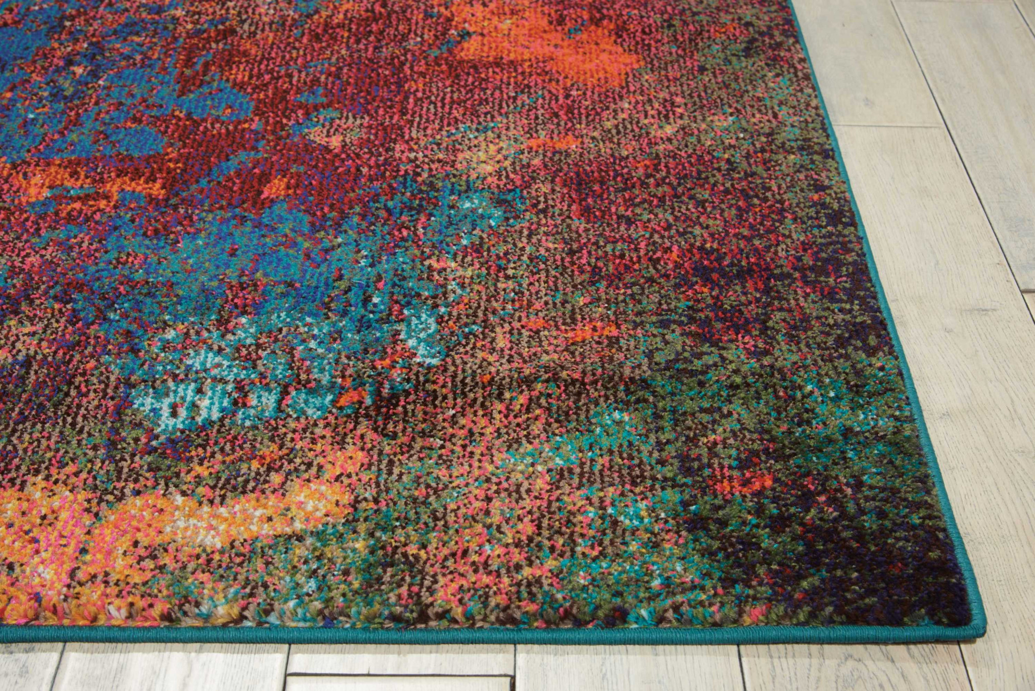 4" X 6" Atlantic Abstract Power Loom Non Skid Area Rug