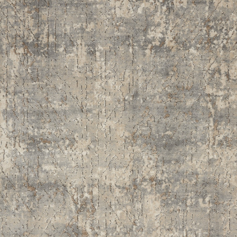 5" X 7" Beige And Grey Abstract Power Loom Non Skid Area Rug