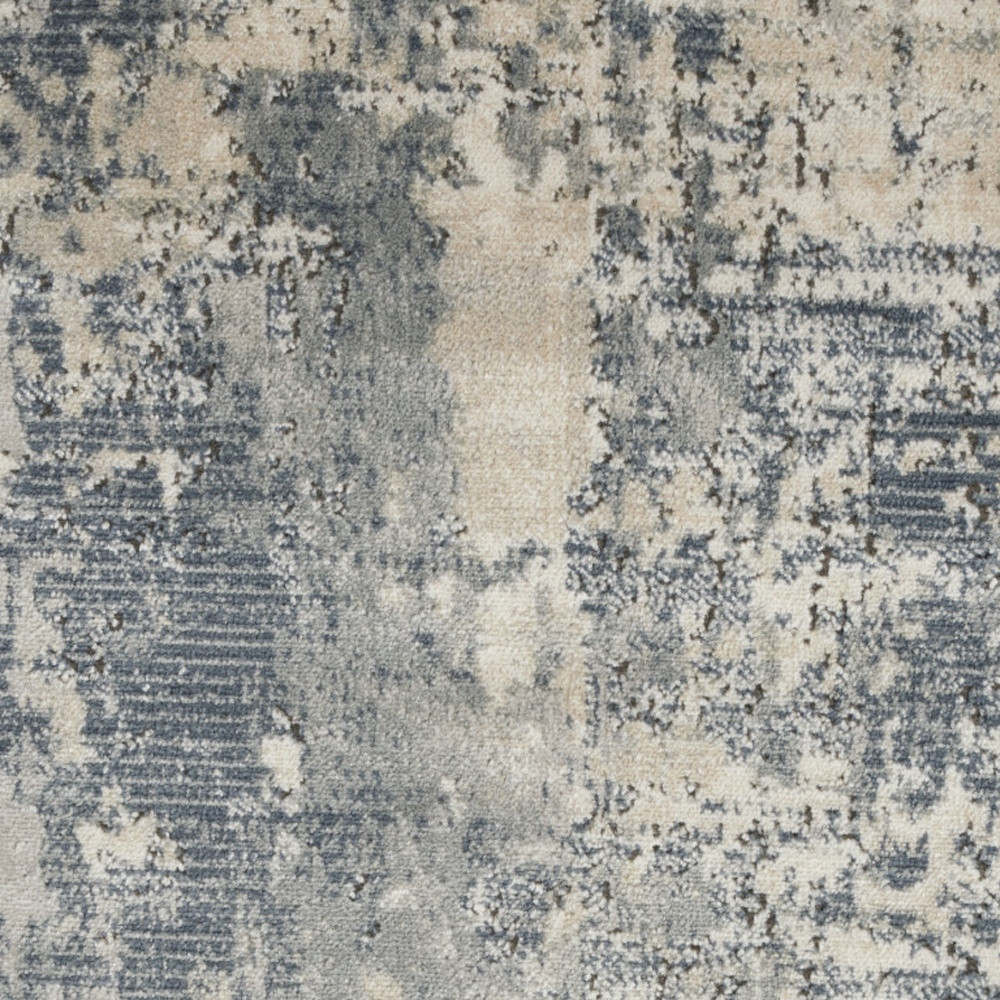 2" X 4" Grey And Beige Abstract Power Loom Non Skid Area Rug