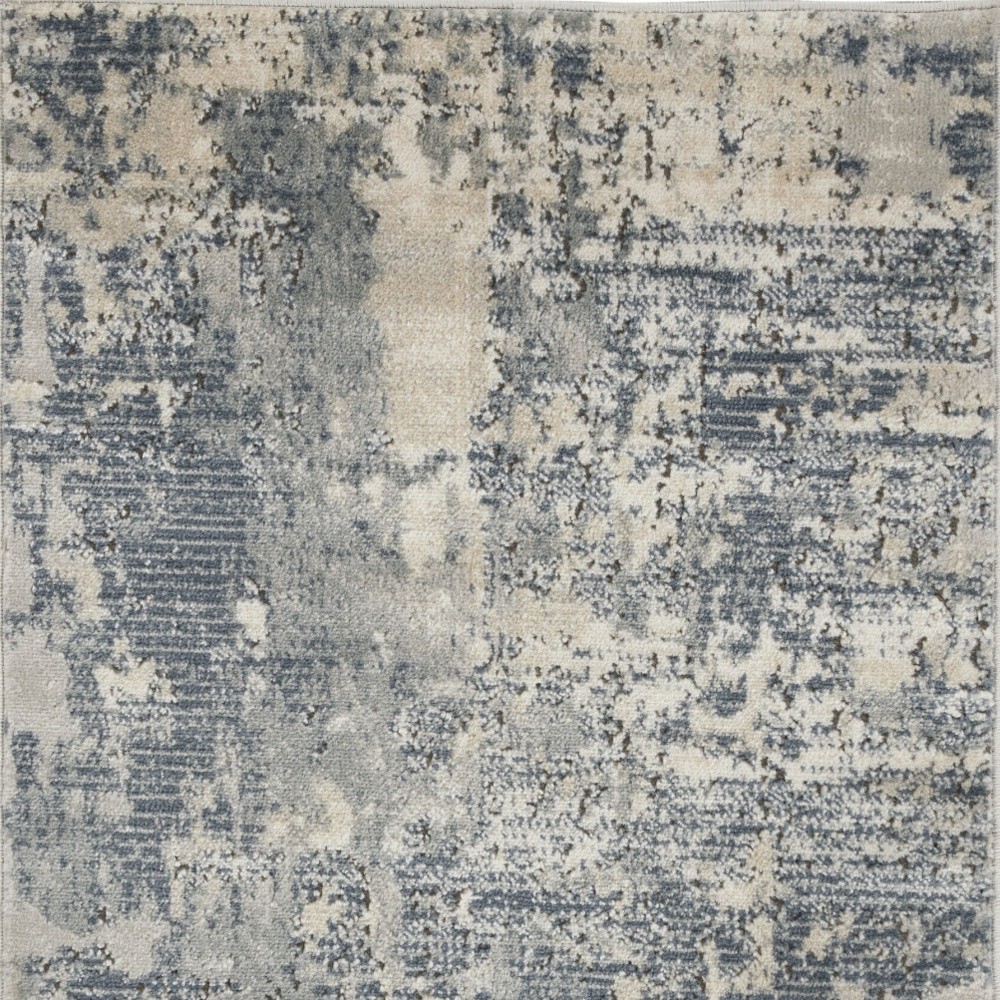 2" X 4" Grey And Beige Abstract Power Loom Non Skid Area Rug