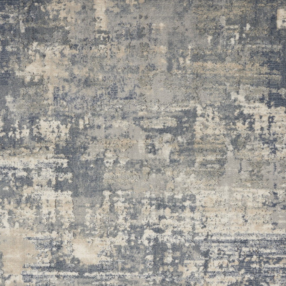 5" X 7" Grey And Beige Abstract Power Loom Non Skid Area Rug