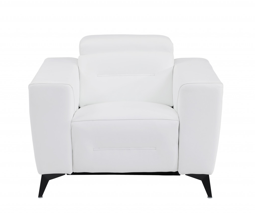 41" White Italian Leather Power Recliner Chair-482250-1