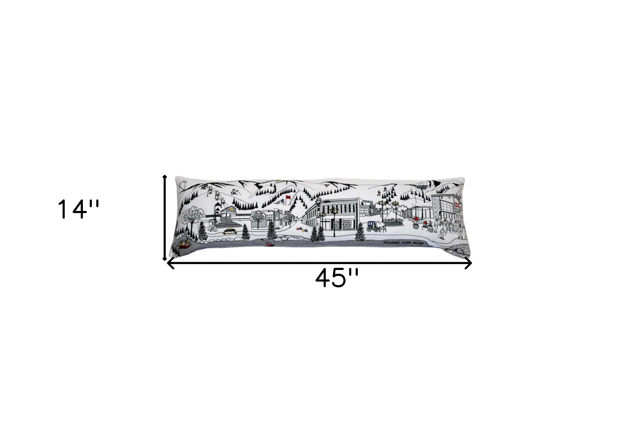 14" X 45" Cream Hometown Pride Wool Lumbar Throw Pillow