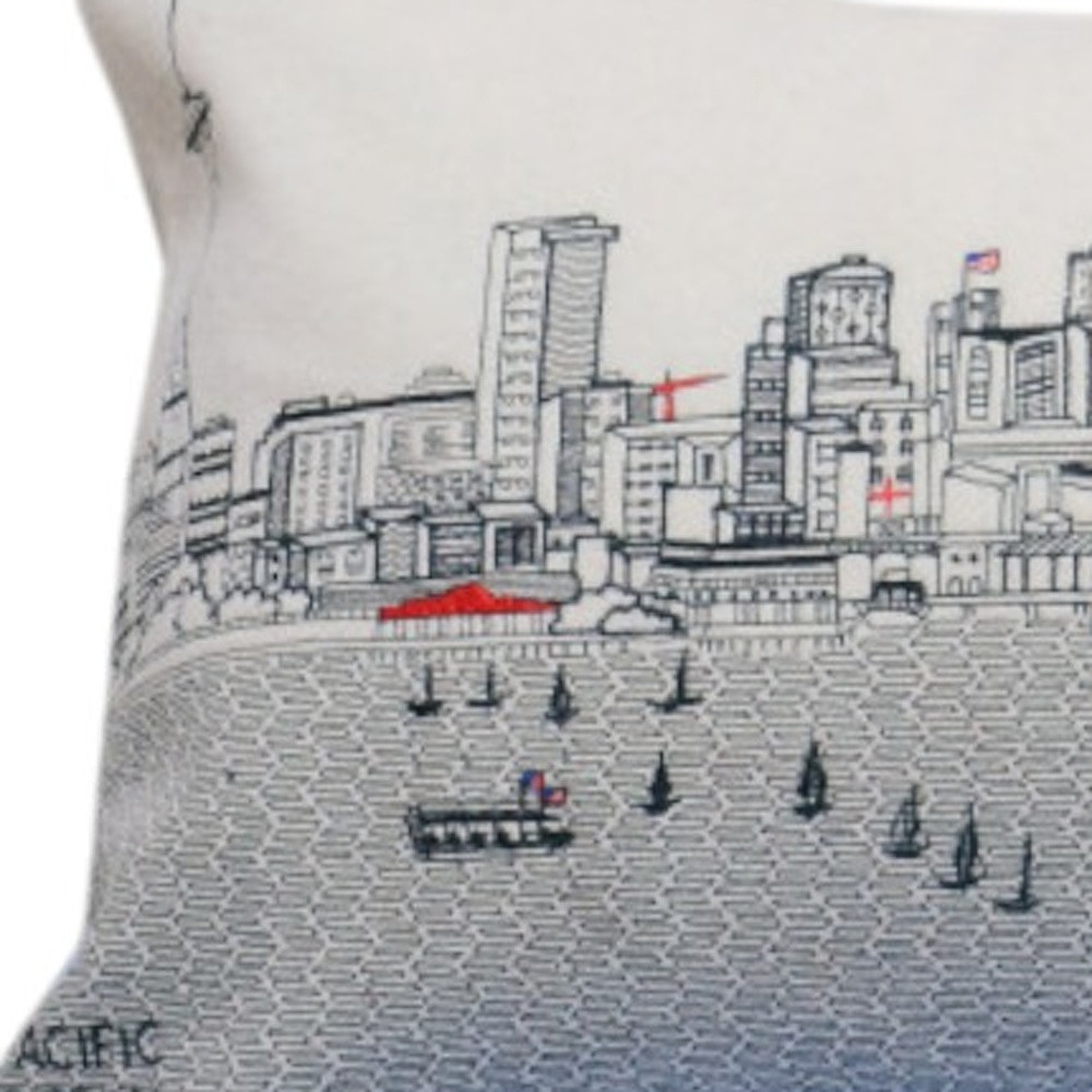 14" X 35" Cream Hometown Pride Wool Lumbar Throw Pillow