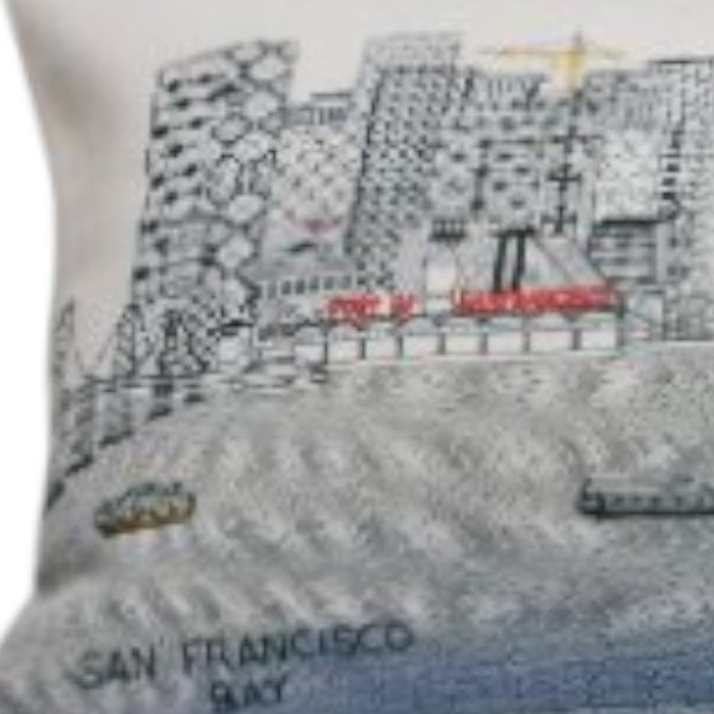 14" X 35" Cream Hometown Pride Wool Lumbar Throw Pillow
