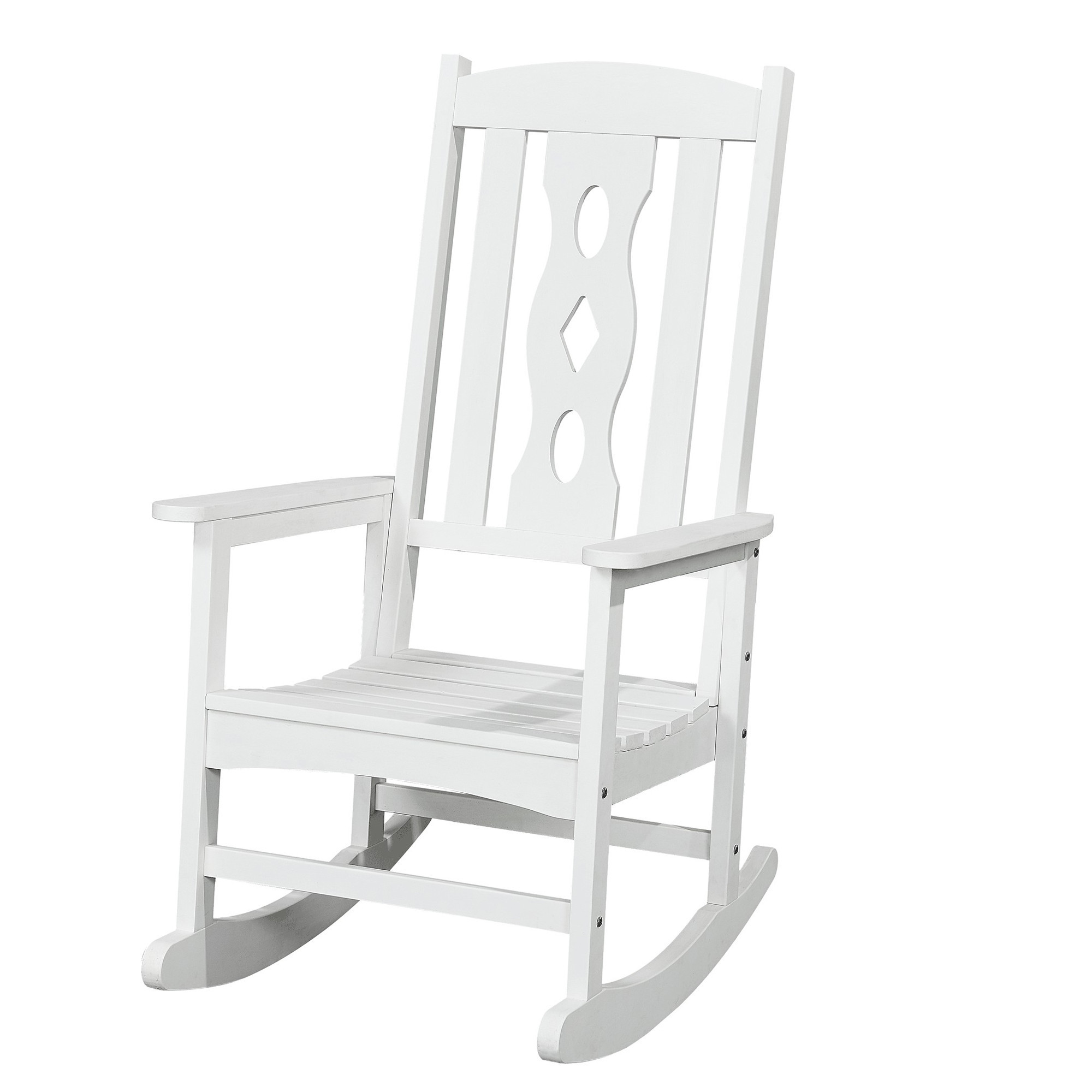 Dropship 45 White Heavy Duty Plastic Rocking Chair - Syncee