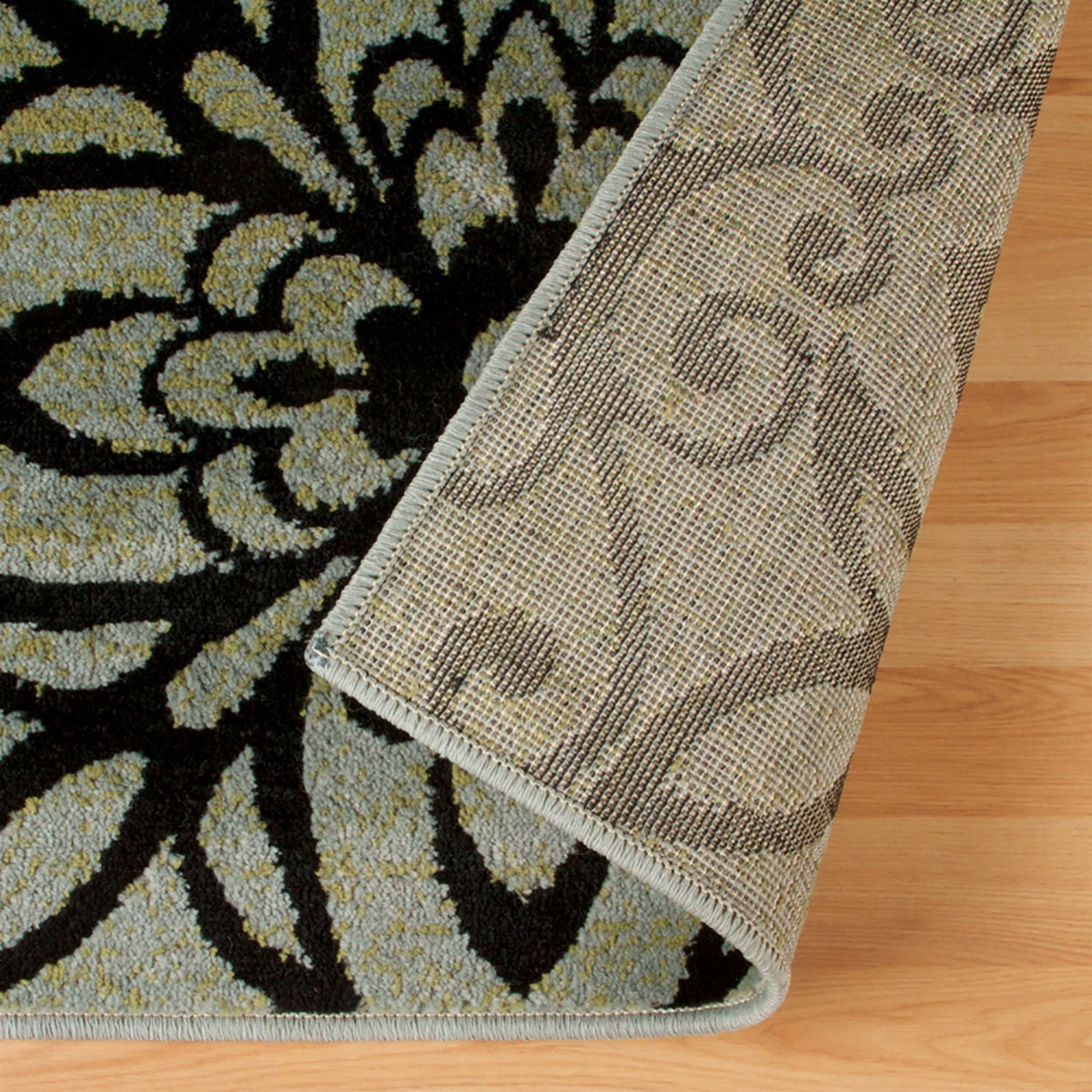 8" X 10" Blue And Gray Medallion Power Loom Stain Resistant Area Rug