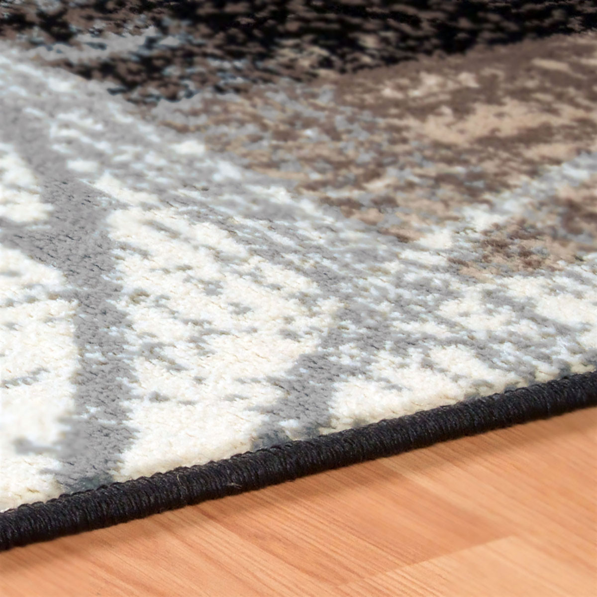 12" Beige And Gray Floral Power Loom Distressed Runner Rug