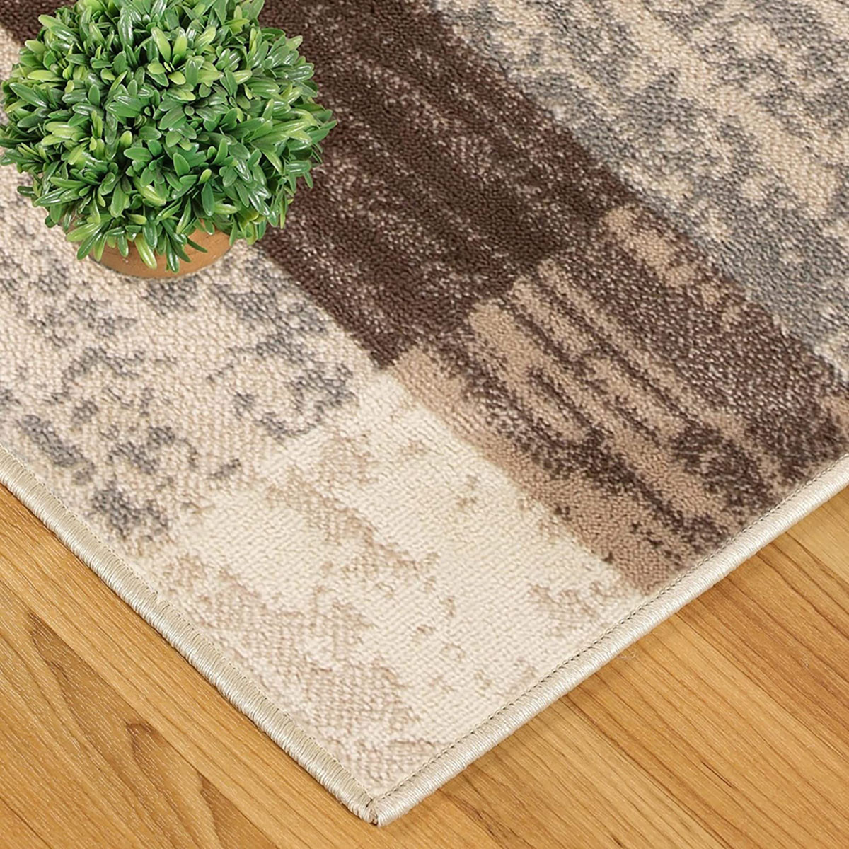 2" X 3" Slate Patchwork Power Loom Stain Resistant Area Rug