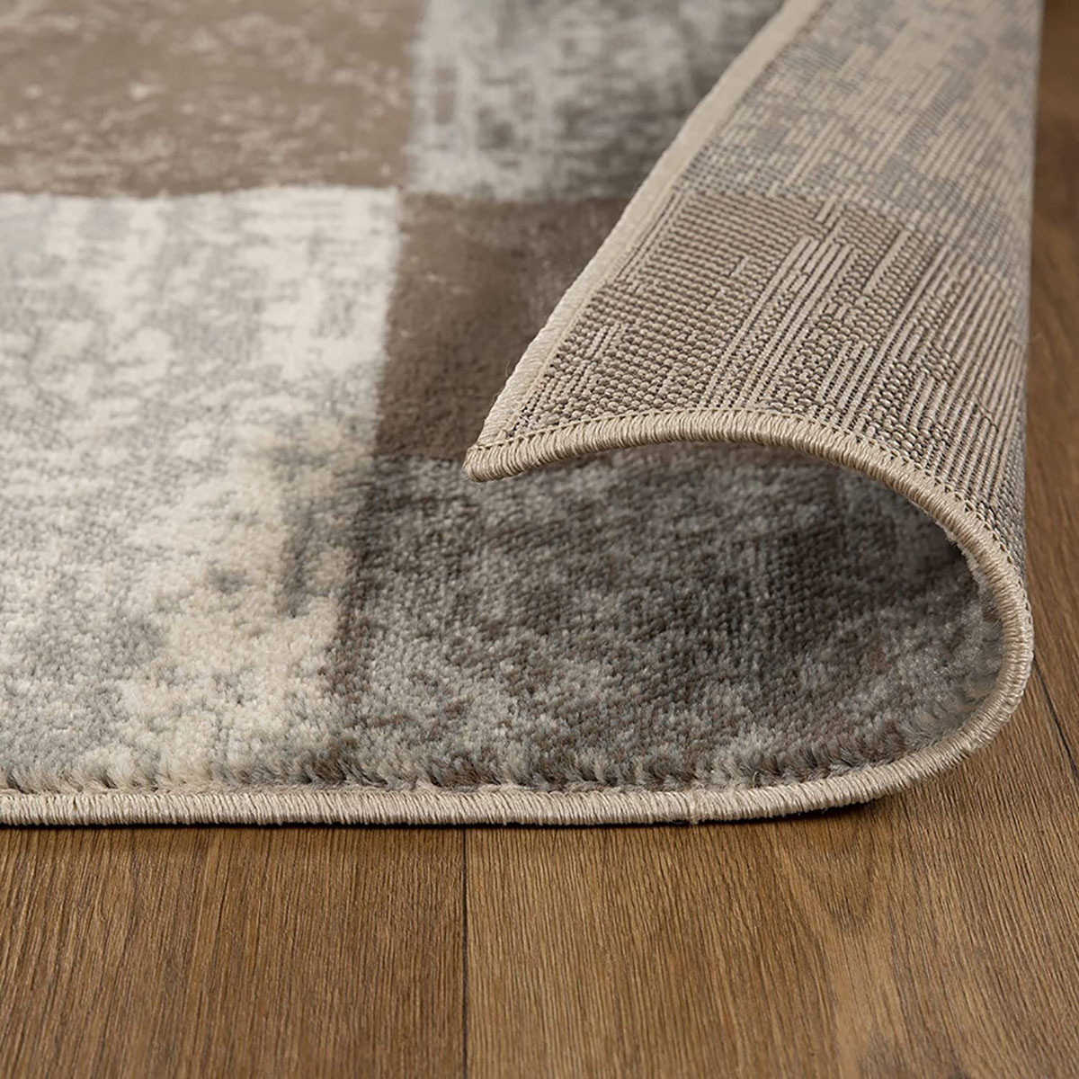 2" X 3" Slate Patchwork Power Loom Stain Resistant Area Rug