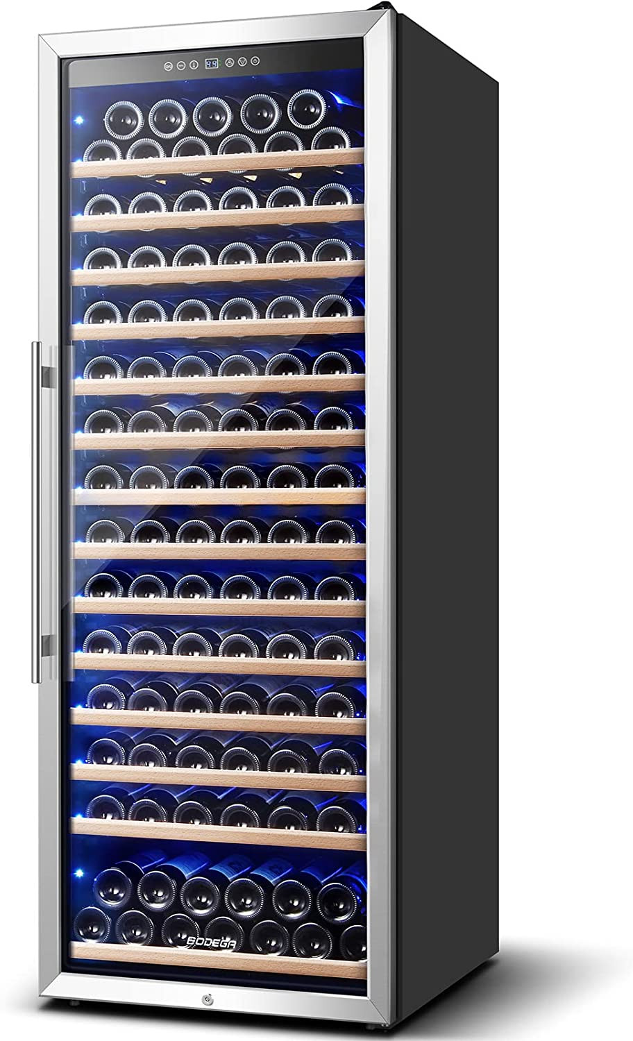 BODEGA Wine Cooler 24 Inch, 154 Bottles Wine Refrigerator, Freestanding  Wine Fridge with Intelligent Temperature Memory & Humidity Control Design  Wine Cooler, Upgraded Compressor, Quiet Operation