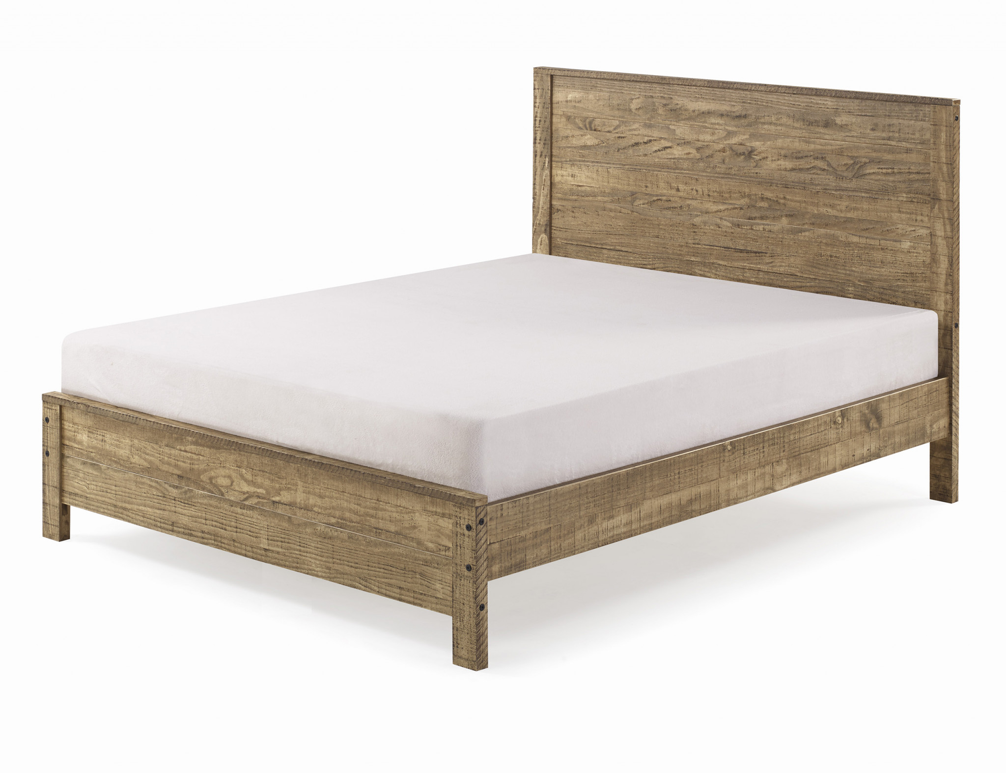 Walnut Brown Solid Wood Twin Bed Frame-490289-1
