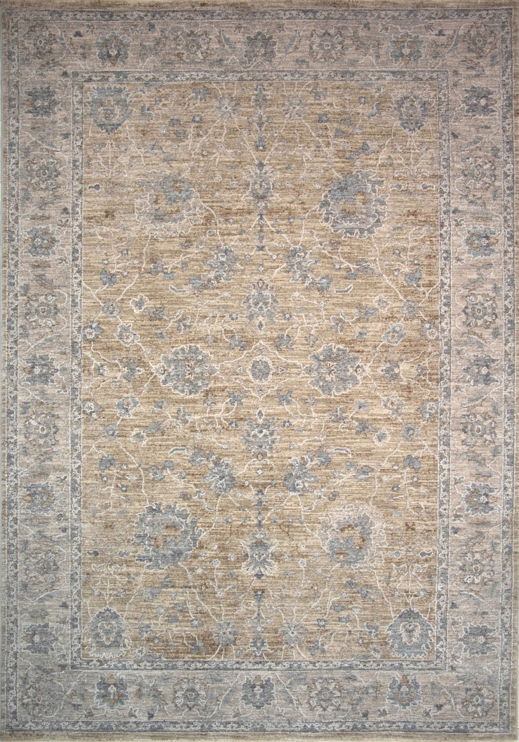 5" X 8" Gold Southwestern Power Loom Stain Resistant Area Rug