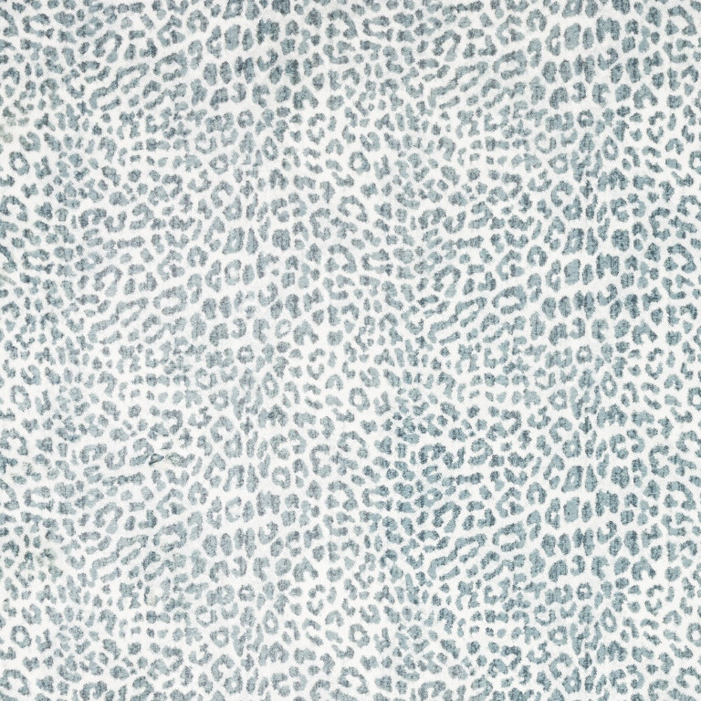 2" X 3" Grey Leopard Print Shag Handmade Non Skid Area Rug