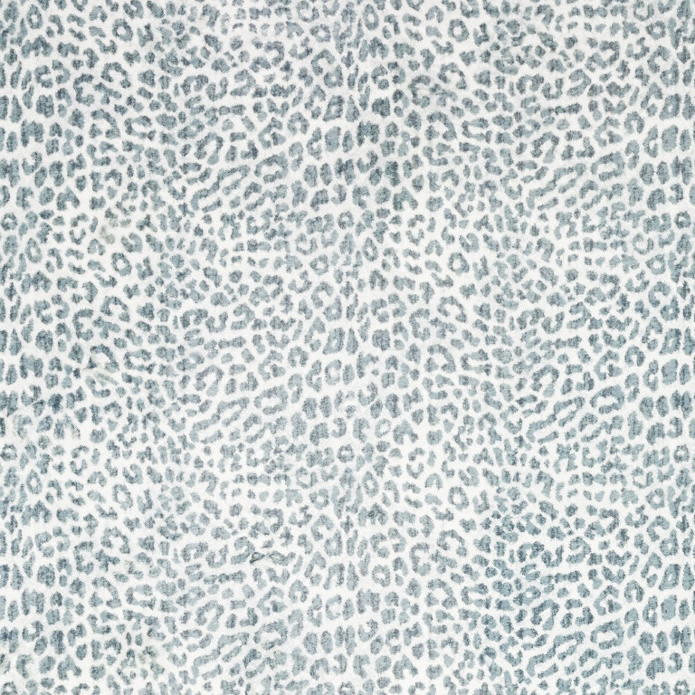 5" X 8" Grey Leopard Print Shag Handmade Non Skid Area Rug