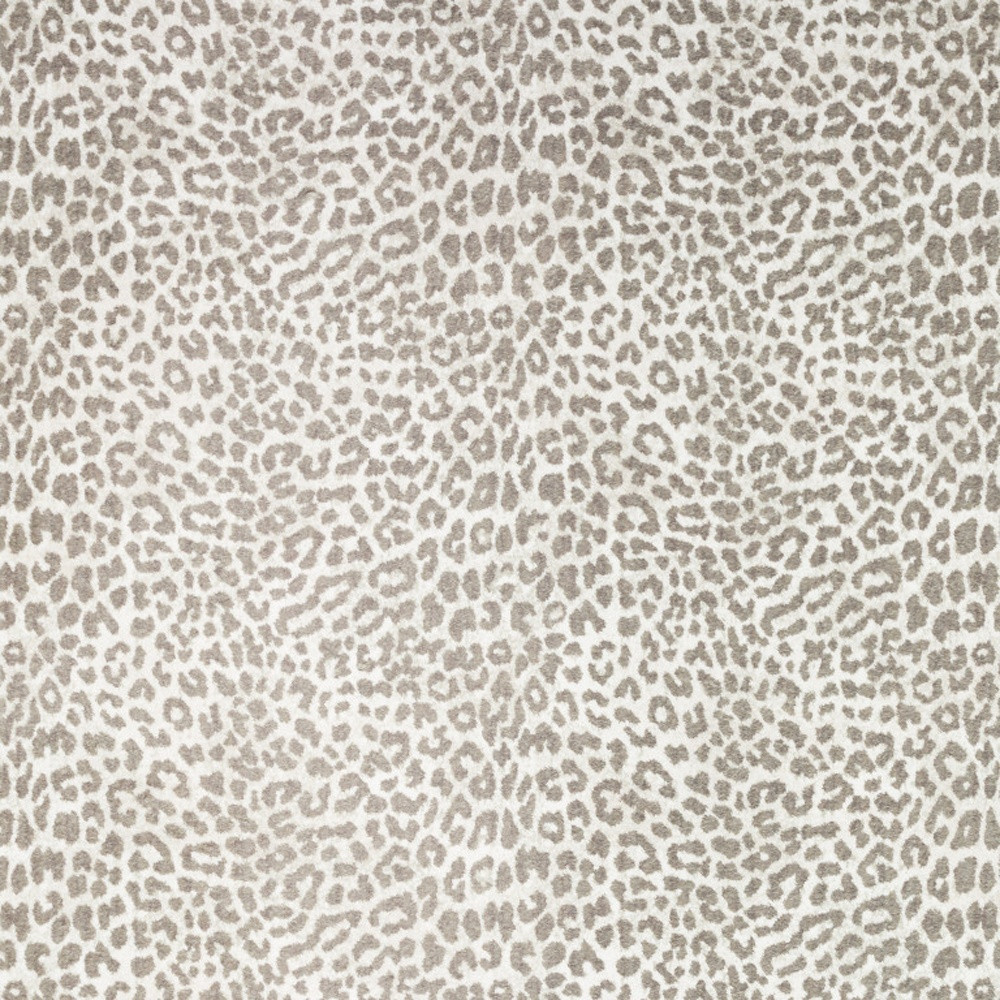 8" X 10" Beige and Cream Leopard  Print Shag Handmade Non Skid Area Rug