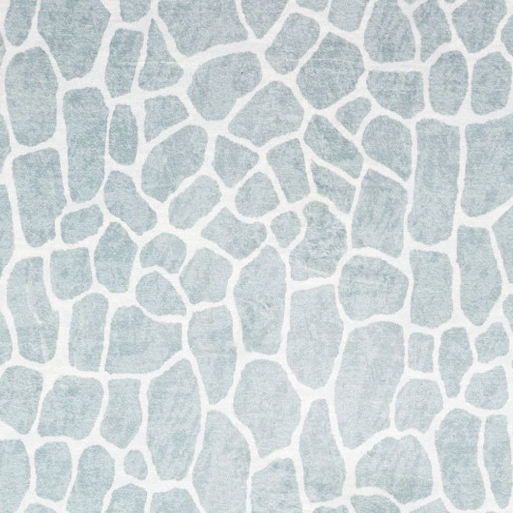 3" X 5" Gray and Ivory Animal Print Handmade Non Skid Area Rug