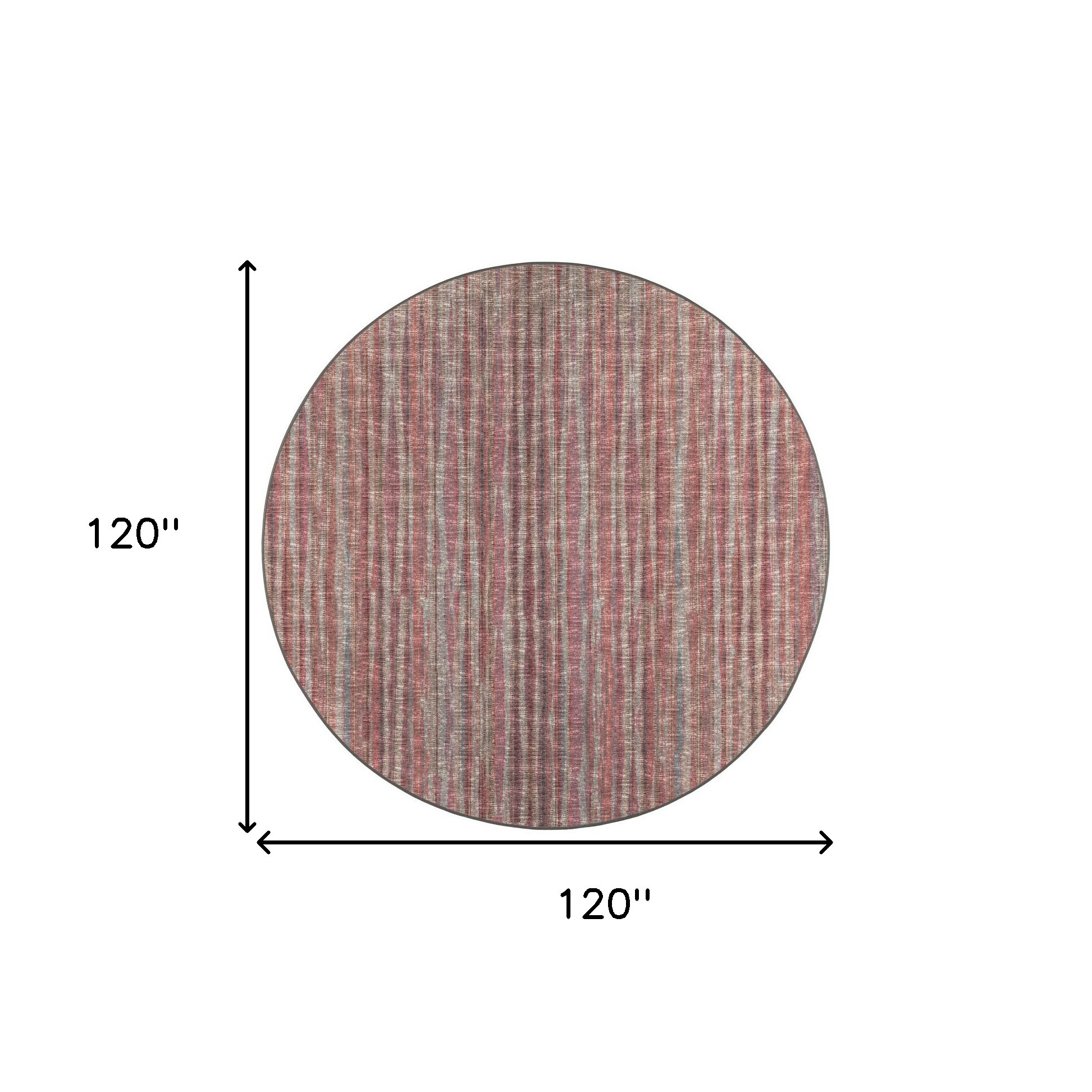 10" Pink Round Ombre Tufted Handmade Area Rug