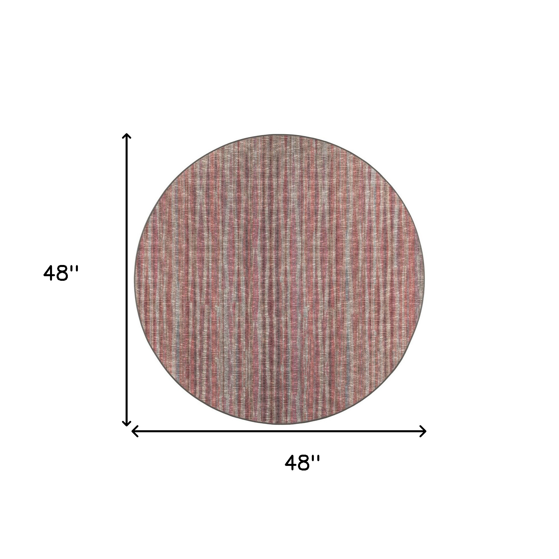 4" Pink Round Ombre Tufted Handmade Area Rug