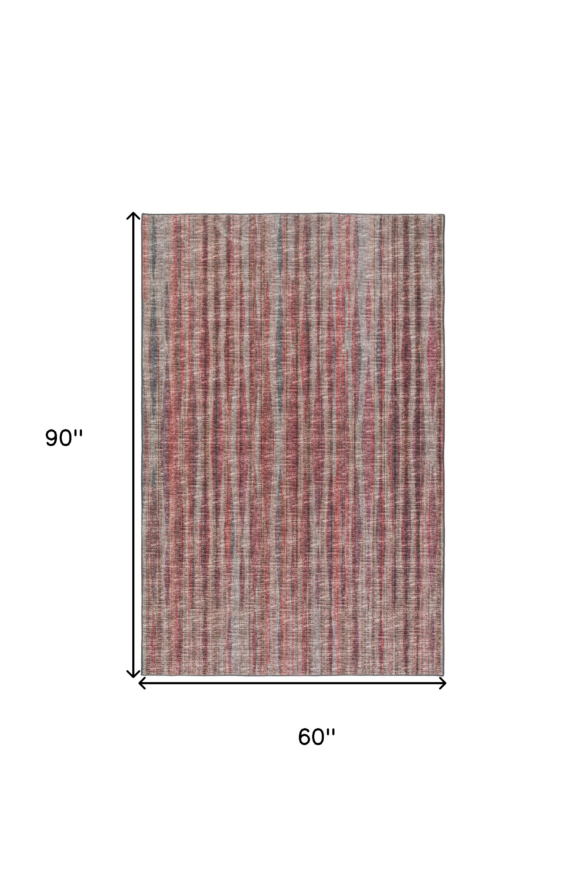 5" X 8" Pink Ombre Tufted Handmade Area Rug