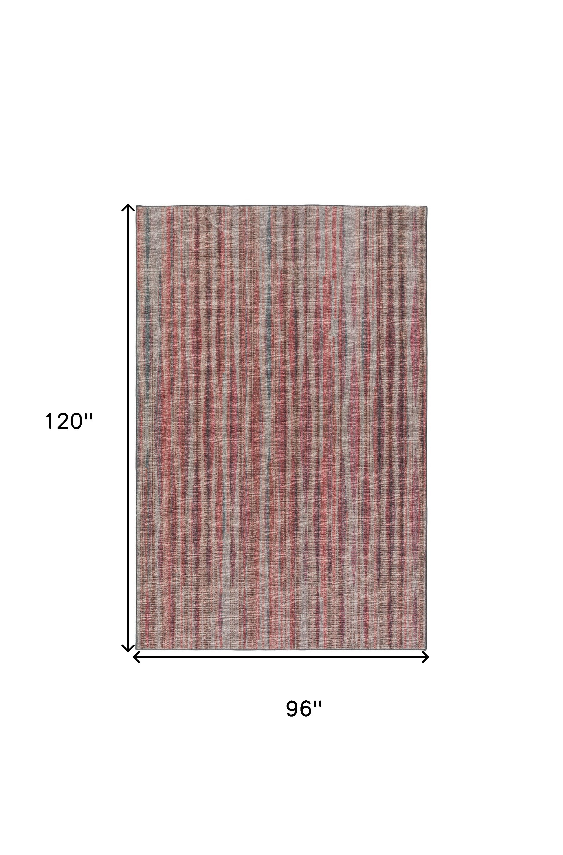 8" X 10" Pink Ombre Tufted Handmade Area Rug