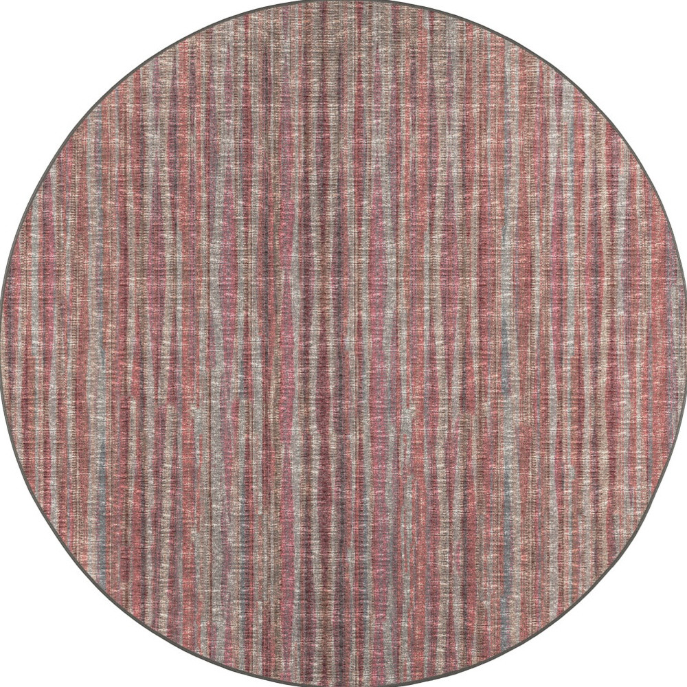 8" X 8" Pink Round Ombre Tufted Handmade Area Rug