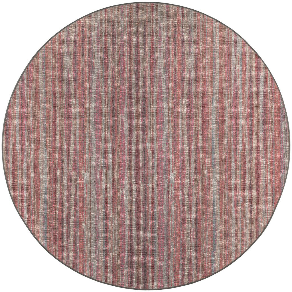 8" X 8" Pink Round Ombre Tufted Handmade Area Rug