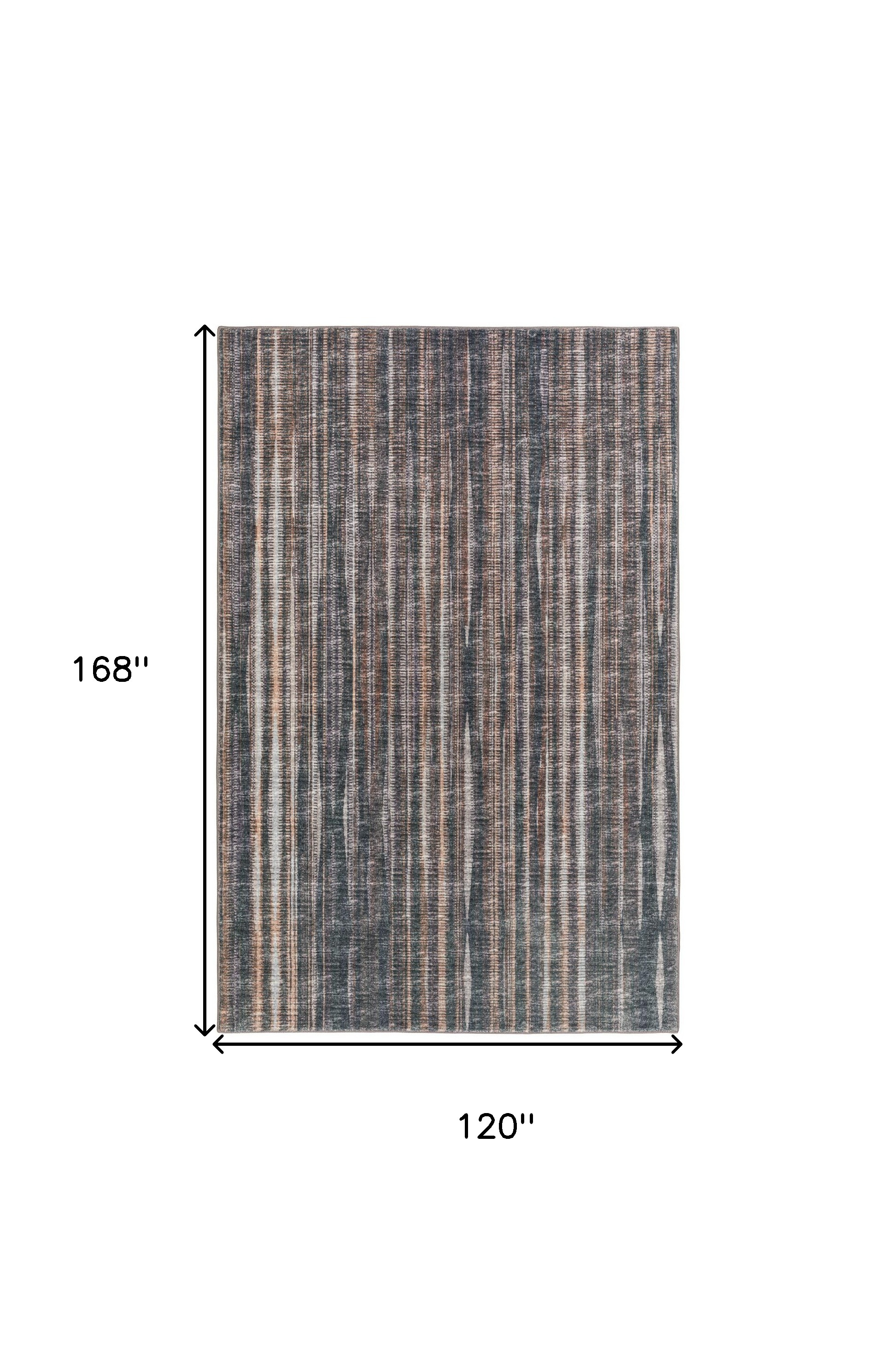 10" X 14" Brown Ombre Tufted Handmade Area Rug