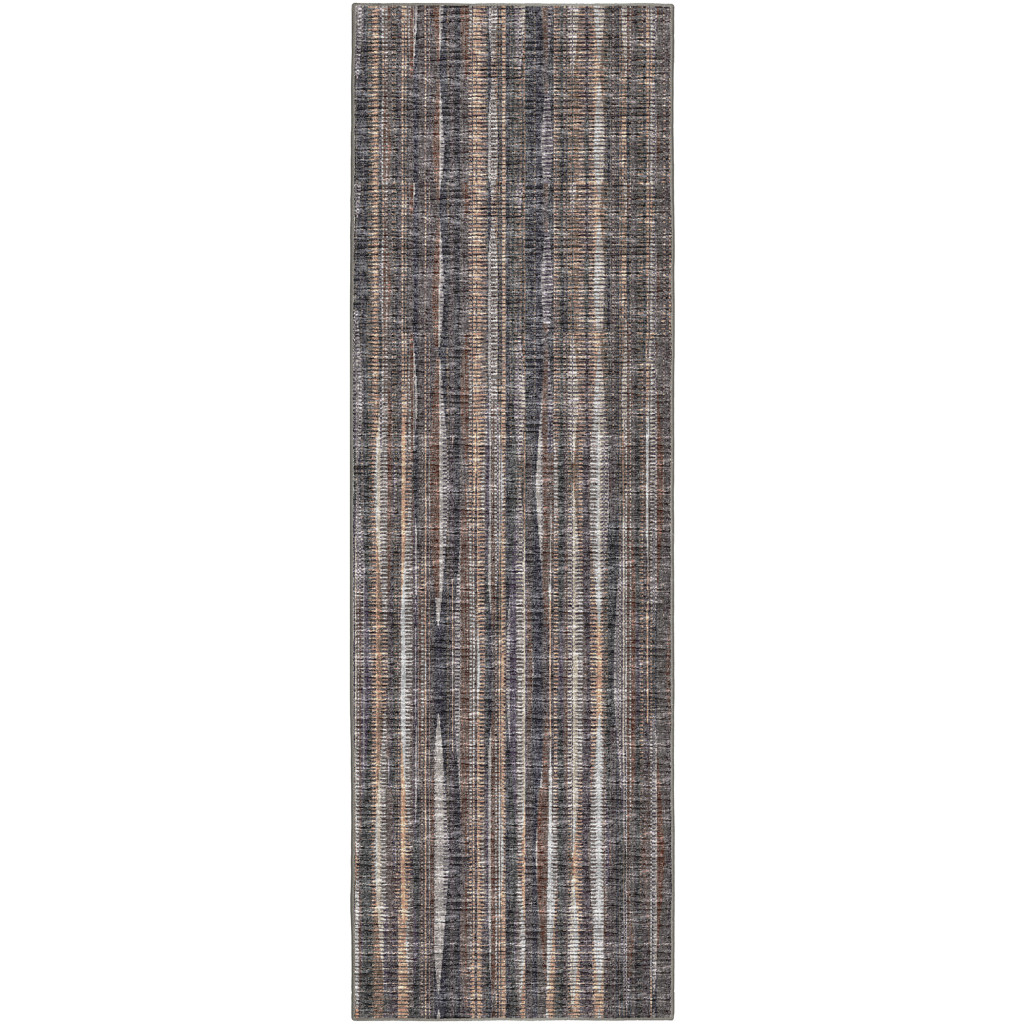 3" X 8" Brown Ombre Tufted Handmade Runner Rug