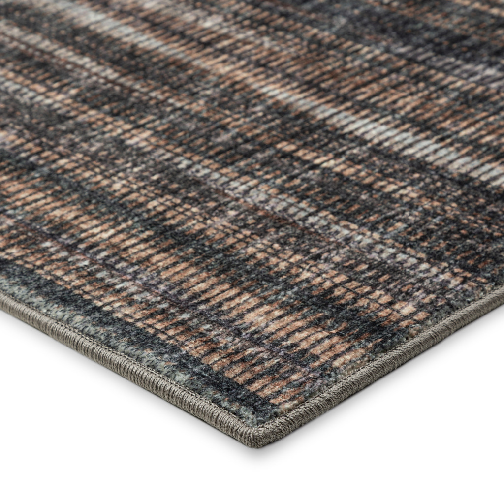 3" X 10" Brown Ombre Tufted Runner Rug